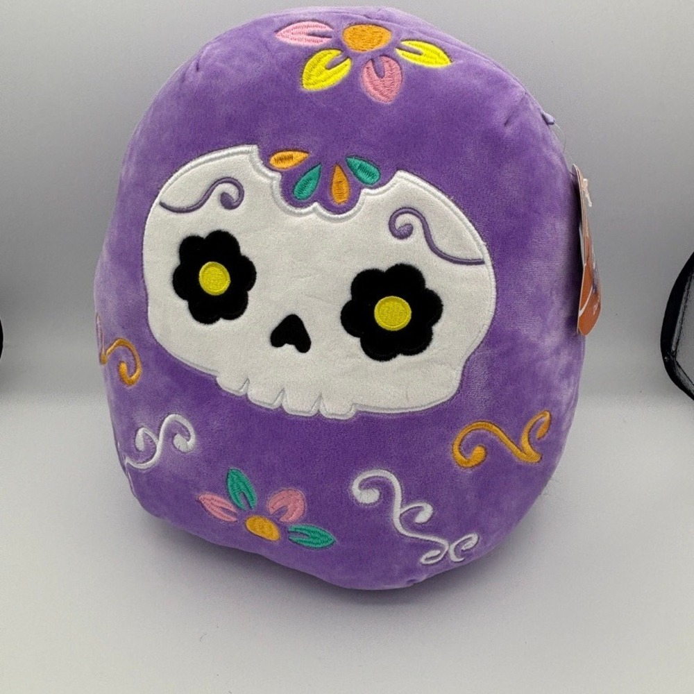 Squishmallows Plush Daria Purple NEW Sugar Skull Halloween Collectible